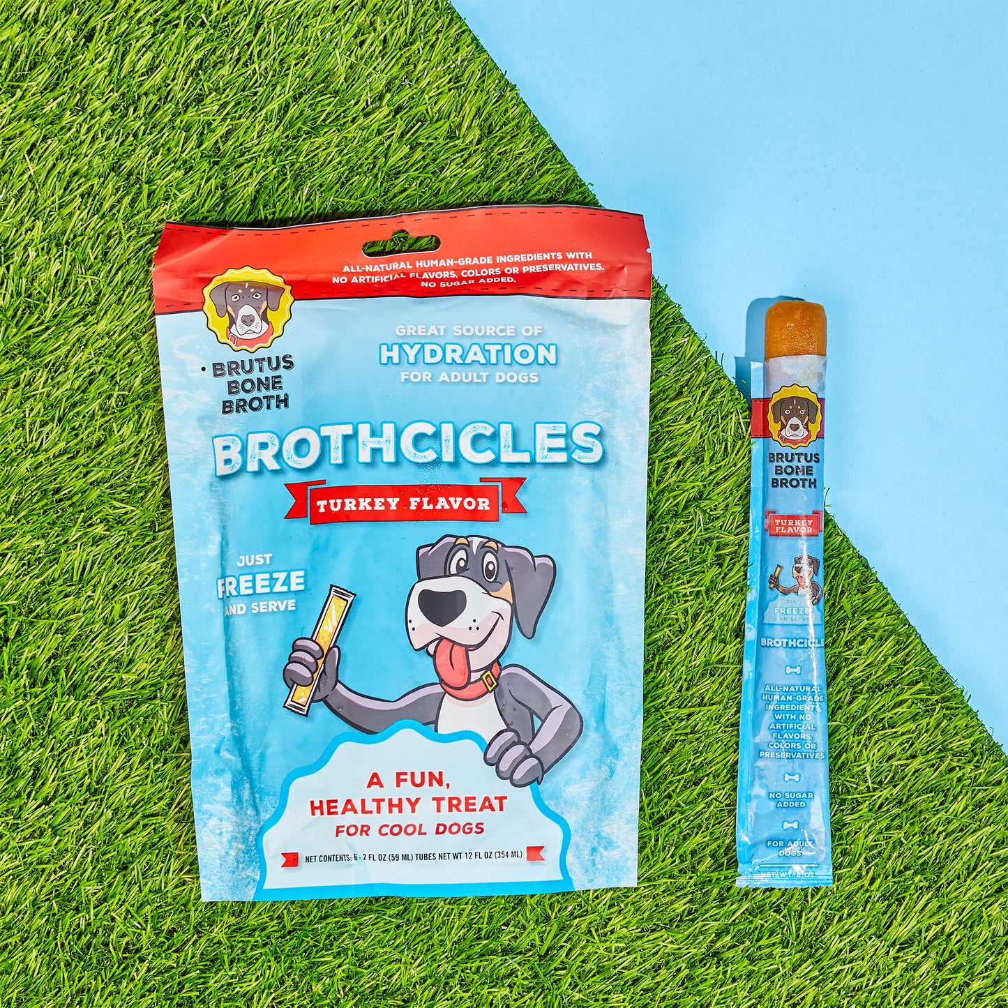Brothcicles pouch and single Brothcicle stick