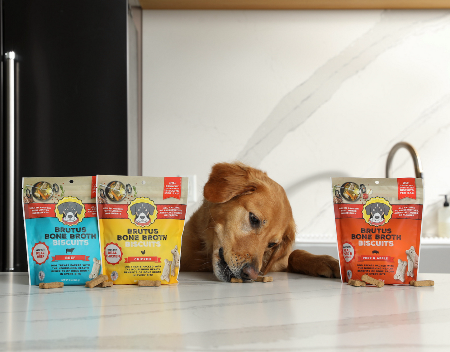 Brutus Broth Biscuits - Pork & Apple (New Flavor!)