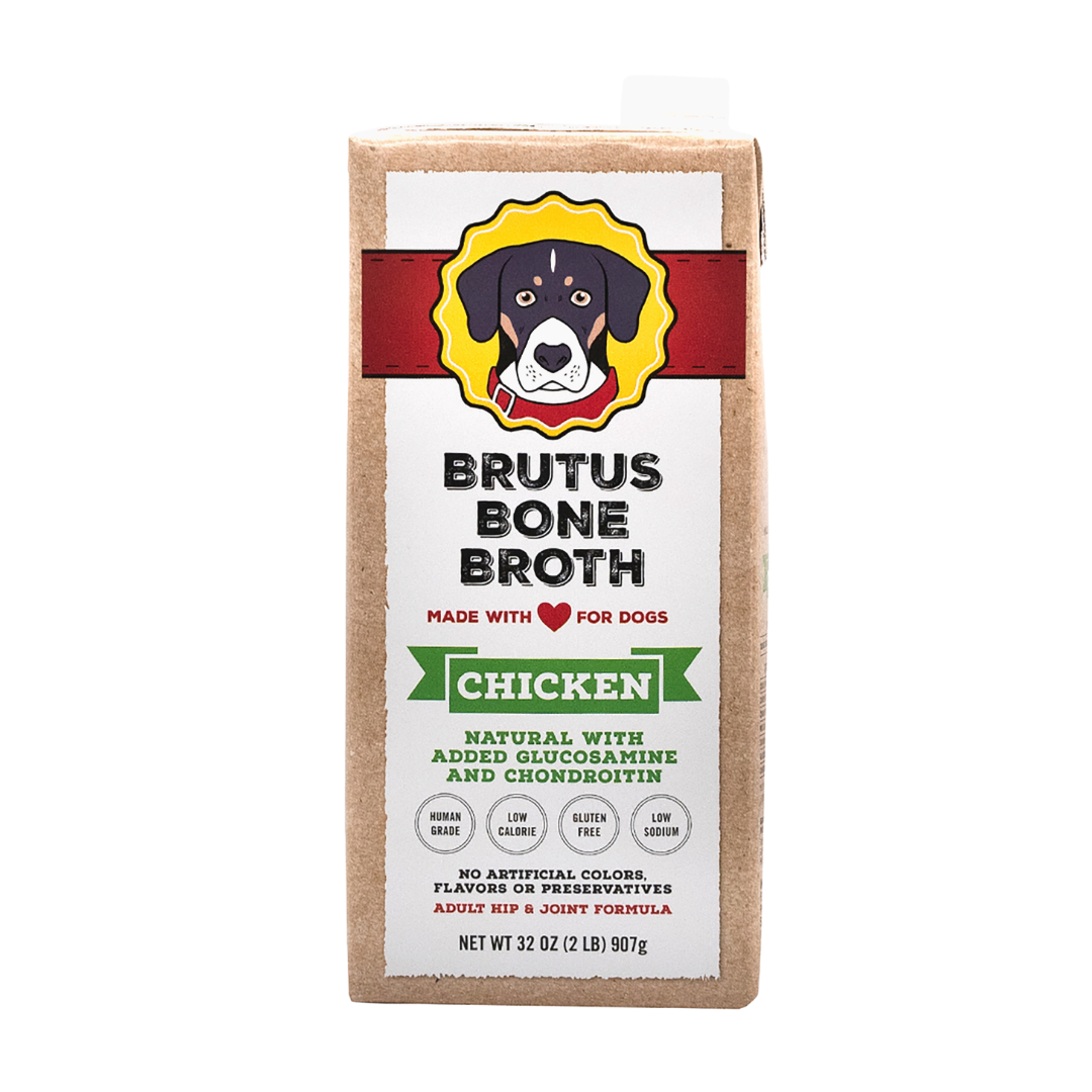 Brutus Bone Broth for Dogs Chicken Dog Food Topper Gravy