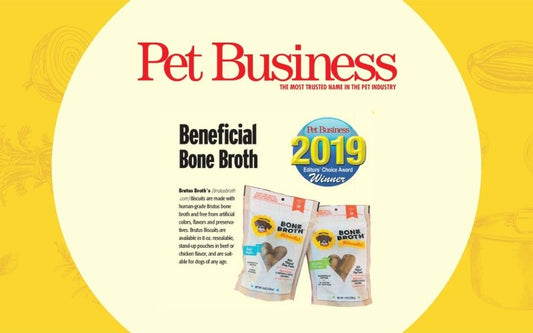 Pet Business 2019 Editors Choice Award Given to Brutus Broth