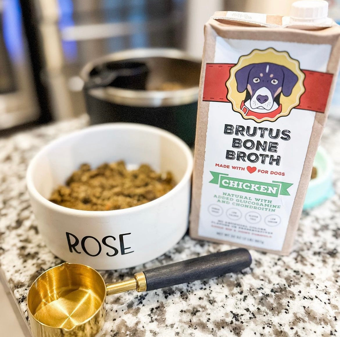 Brutus Bone Broth for Dogs Chicken Dog Food Topper Gravy