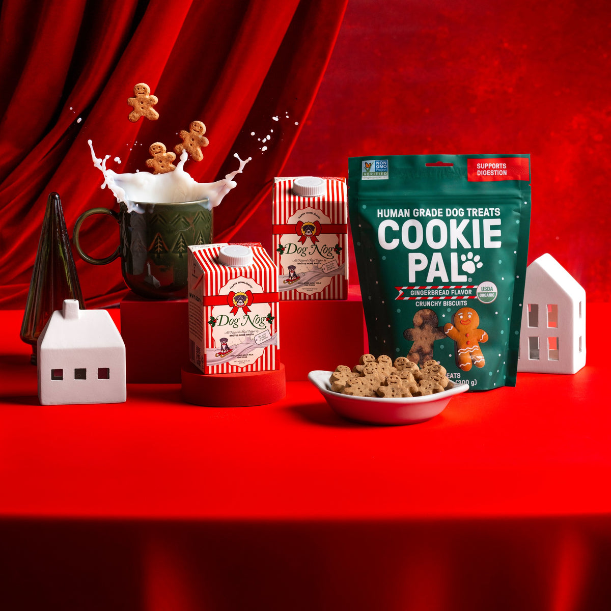 Howliday Duo on a holiday table