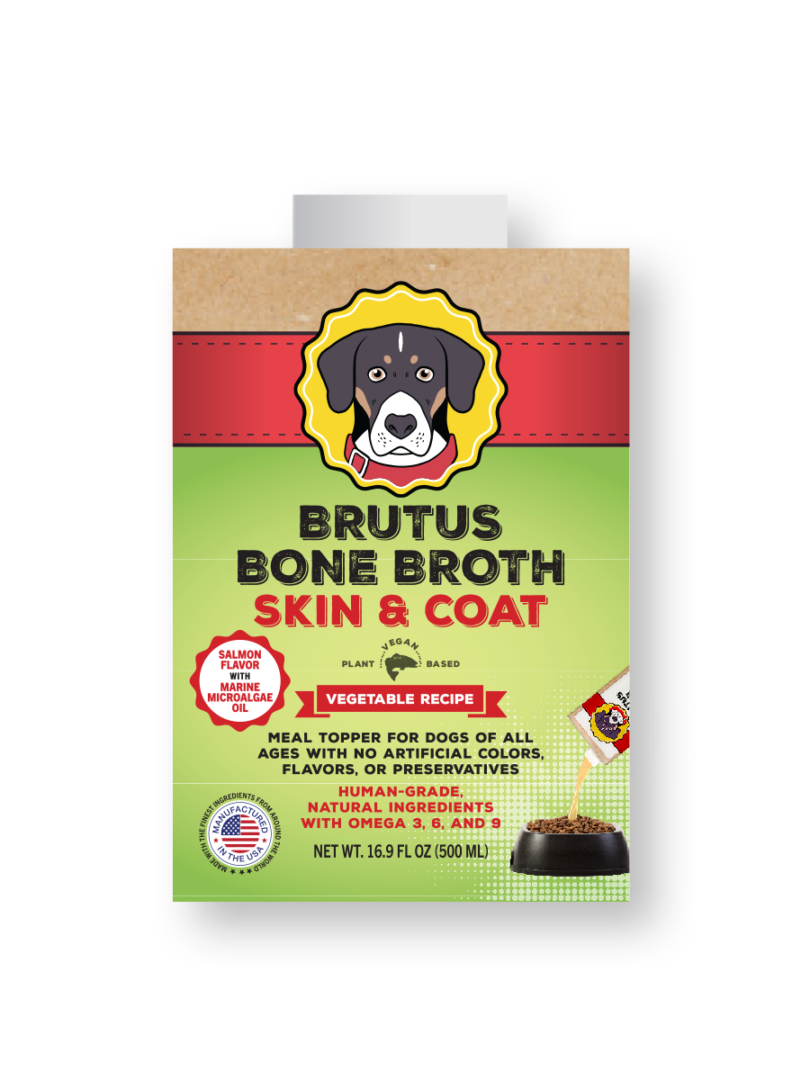 Brutus Broth Skin & Coat Vegetarian Bone Broth (16.9oz)