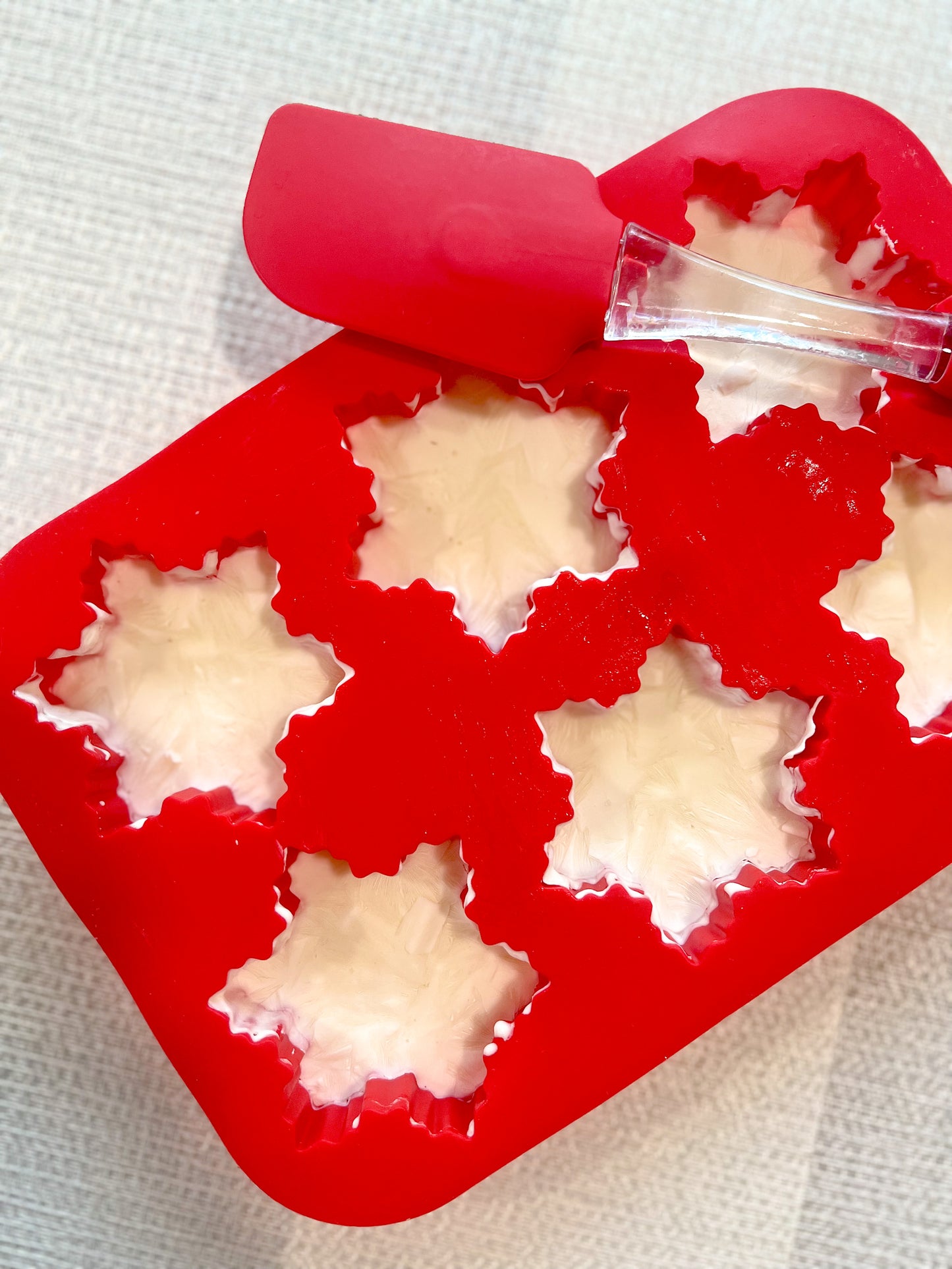 Snowflake Silicone Treat Tray filled